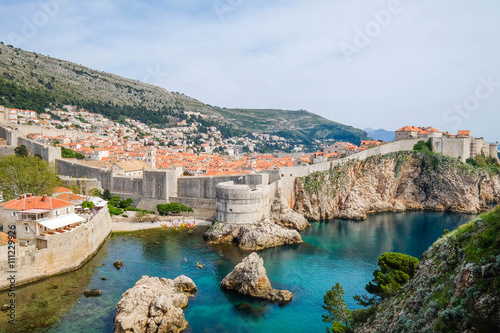 Fototapeta Naklejka Na Ścianę i Meble -  City walls of Dubrovnik Old Town