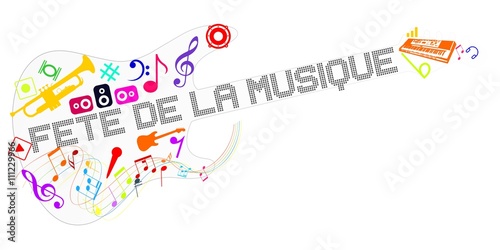 Fête de la musique multicolore