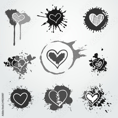 vector hearts