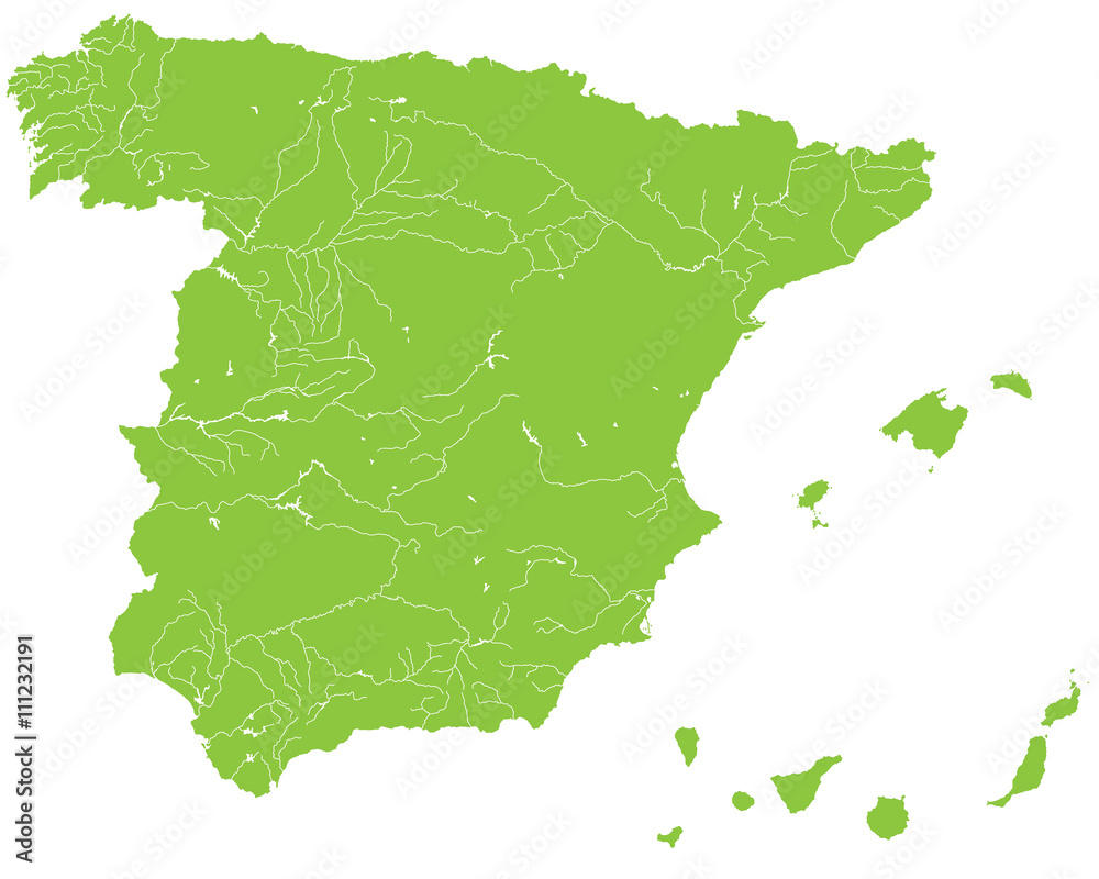 Large and detailed map of Spain Large and detailed map of Spain
