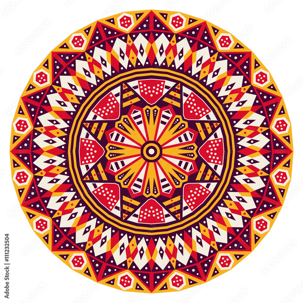 Round ethnic pattern Round ethnic pattern