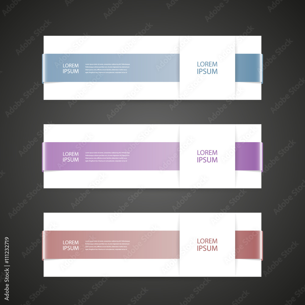 set of colorful vector banners