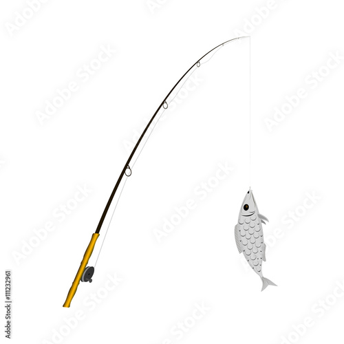 fishing rod with a fish
