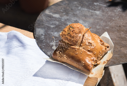 Traditional  Cypriot Easter cheese pies Flaounes photo