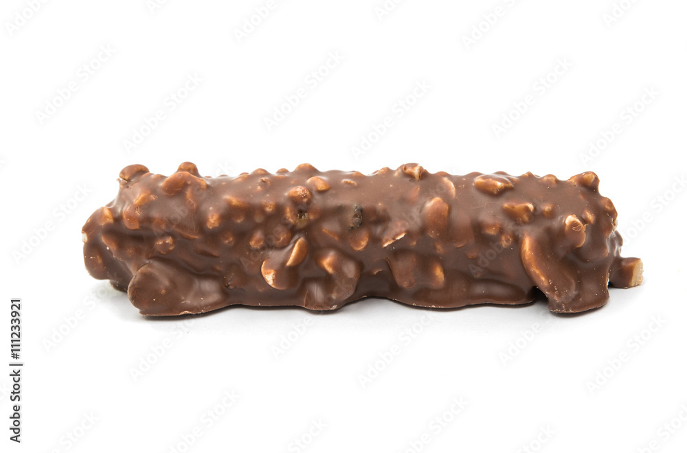 chocolate nut bar isolated chocolate nut bar isolated