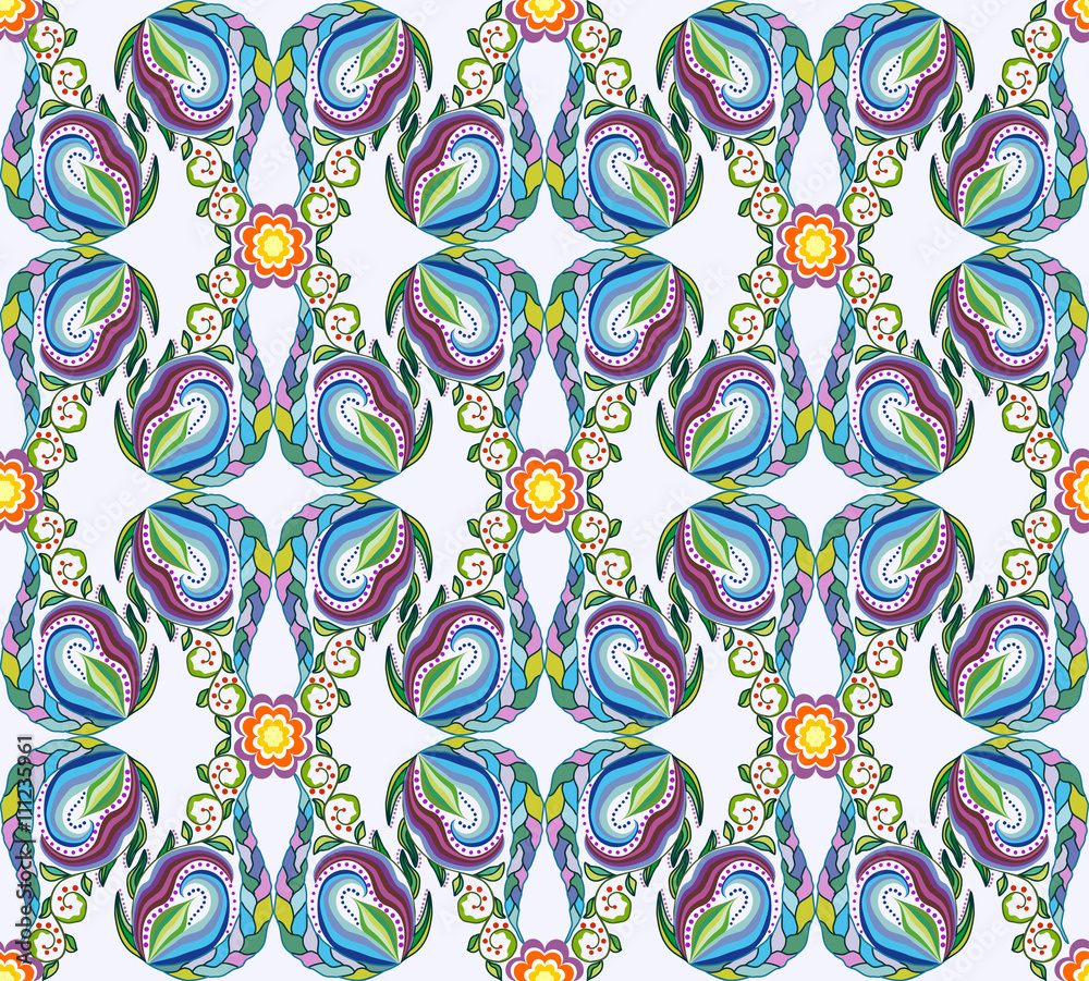 Naklejka premium Seamless abstract background pattern with flowers