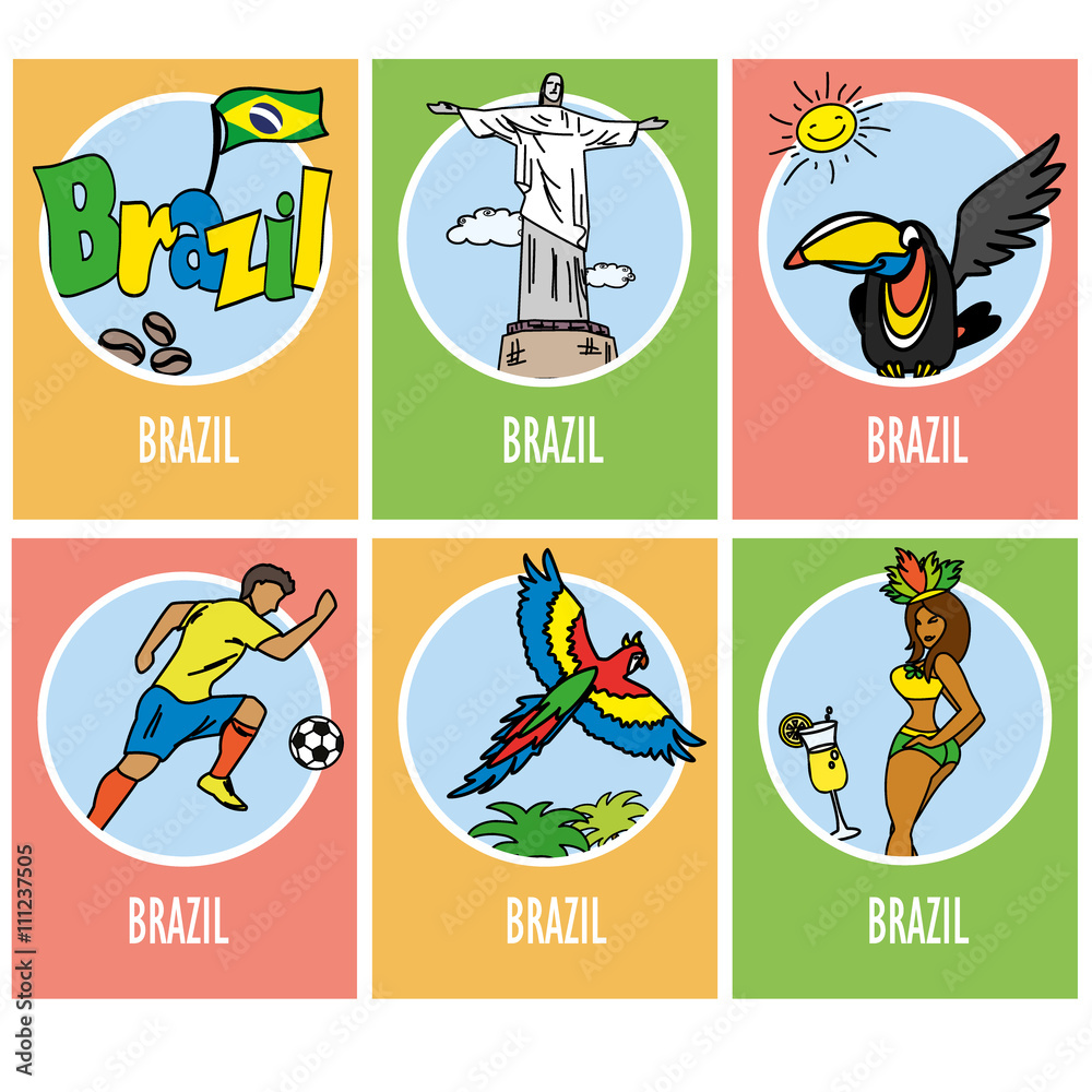Brazil icon set