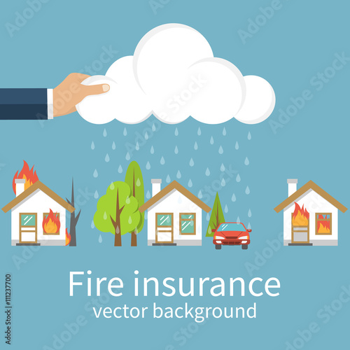 Fire insurance concept