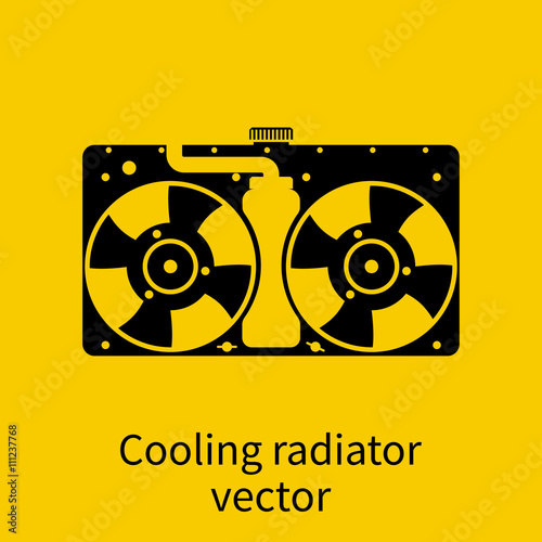 Car radiator icon.