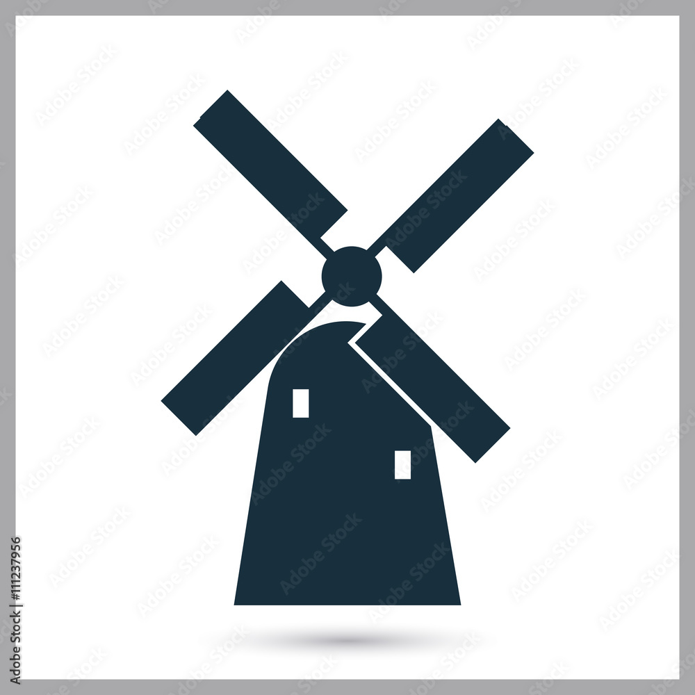 Windmill icons on the background Windmill icons on the background