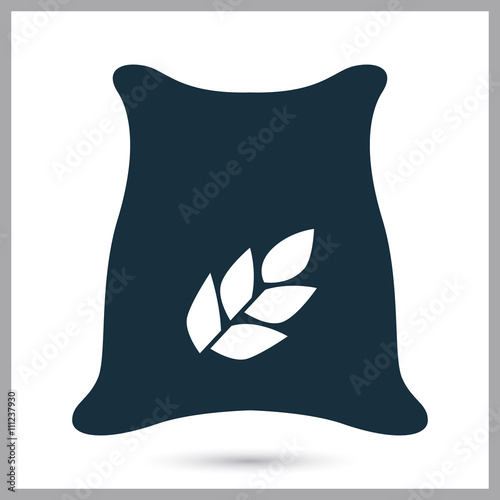 Sack of flour icon on the background