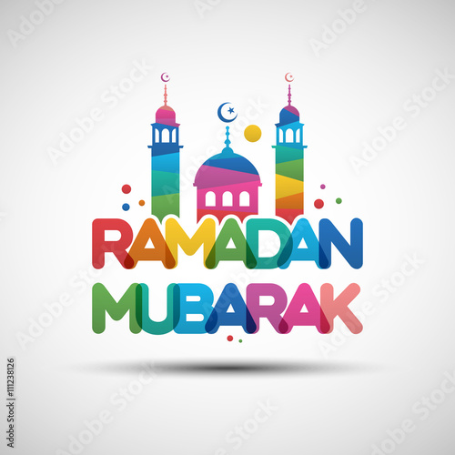 Ramadan Mubarak greeting card design