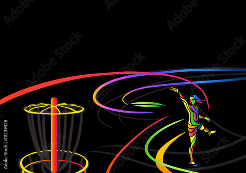 Disc golf or Frolf sports banner