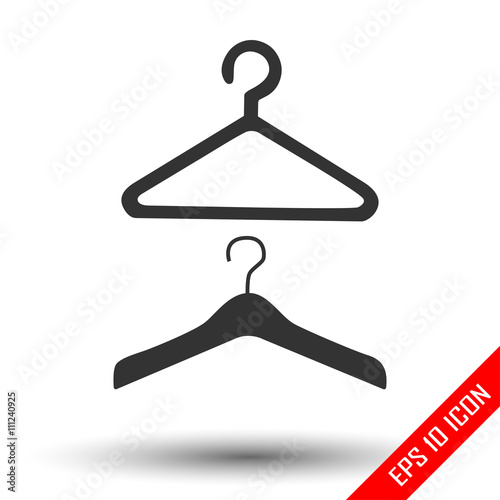 Hanger flat icon. Hangers logo. Hanger gear. Hanger symbol.
