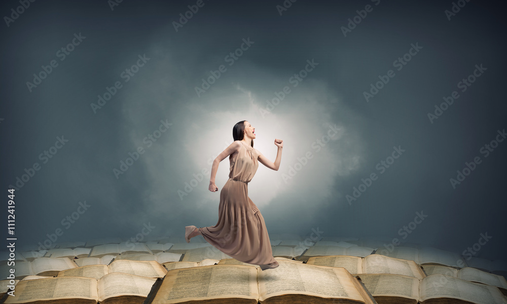 Naklejka premium Angelic beautiful woman