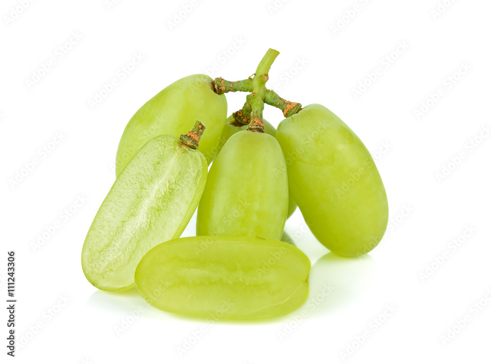 Green grape isolated on white background Green grape isolated on white background