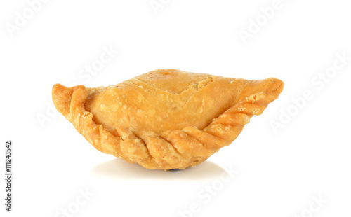 Curry Puff pastry on white