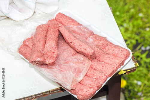 Romanian traditional meat, mititei photo