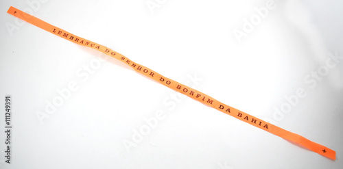Quadro su tela Brazilian ribbon (Lembrança do Senhor do Bonfim da Bahia) from Salvador, Bahia used to tie around wrist three times and make 3 wishes