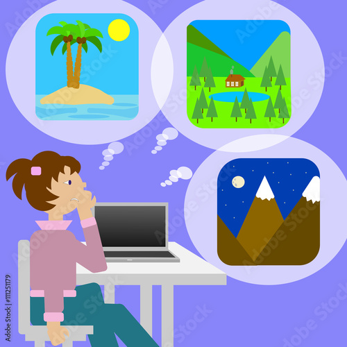 Dreaming of holidays while you are working