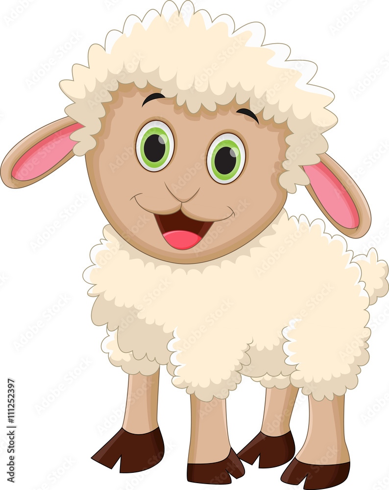 Naklejka premium Cute sheep cartoon
