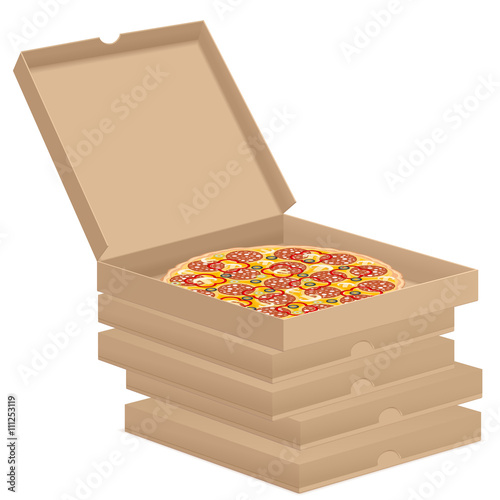 pizza in box