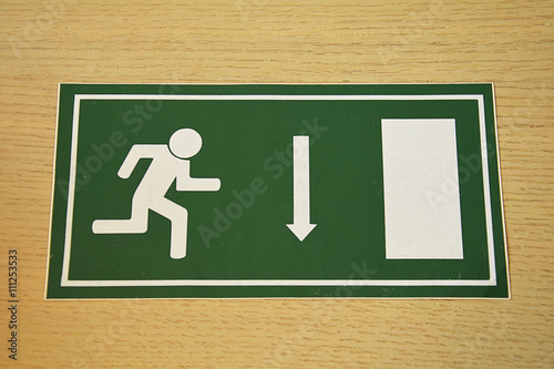 emergency exit sign photo