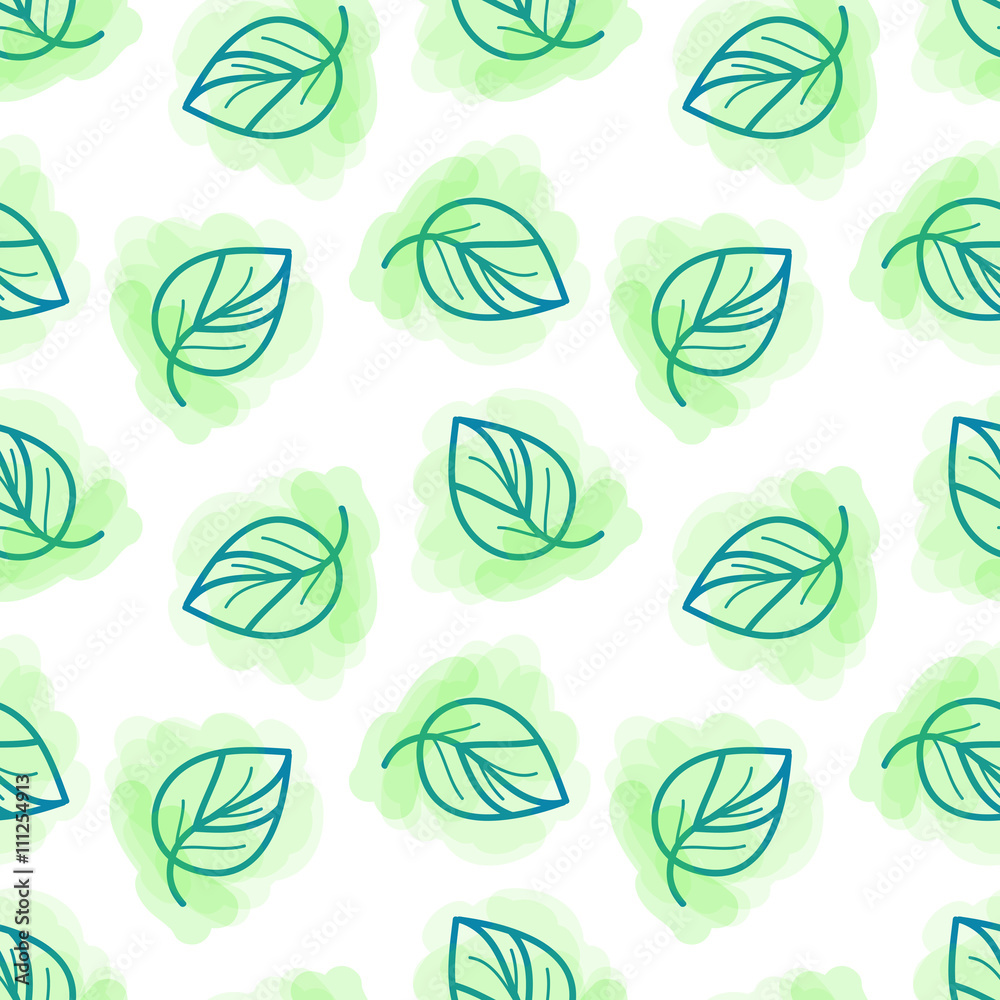 Leaves seamless watercolor Leaves seamless watercolor