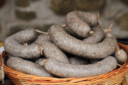 Foto white pudding as czech traditional food