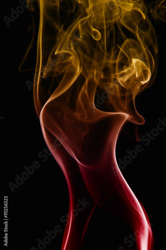 Fototapeta Naklejka Na Ścianę i Meble -  Real photographed abstract smoke on black background.