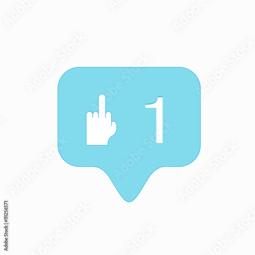 vector modern middle finger up icon isolated on white 