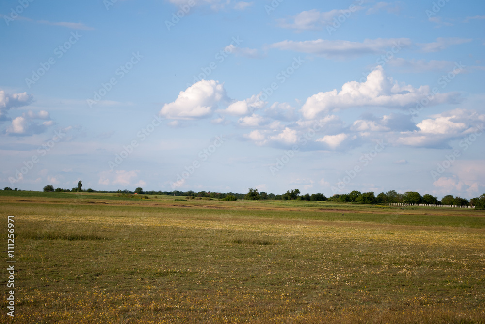 Countryside and meadows landscape near Rusanda resort