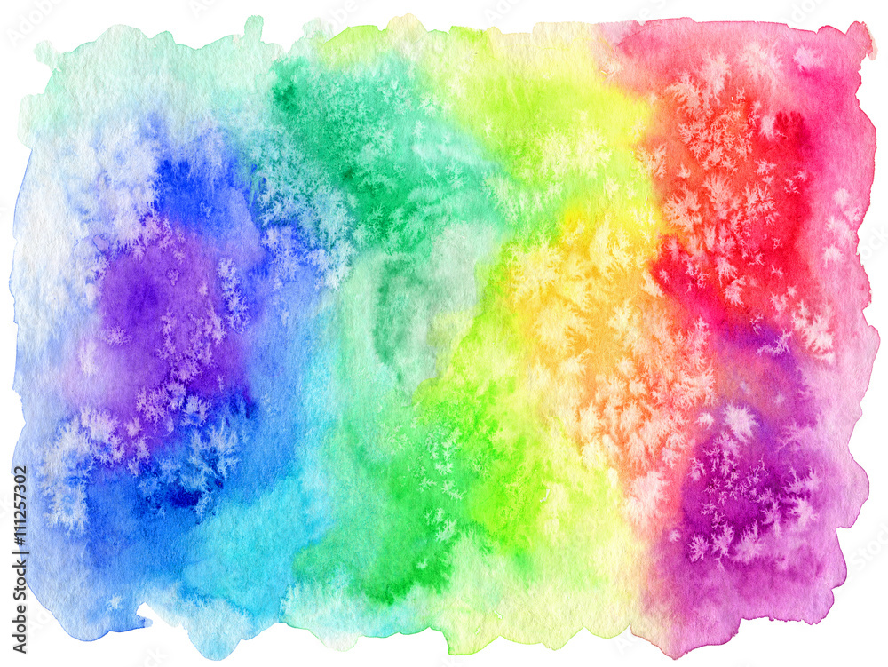 Rainbow. Watercolor illustration.