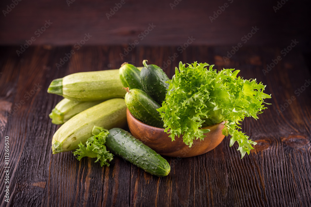 Fresh green vegetables