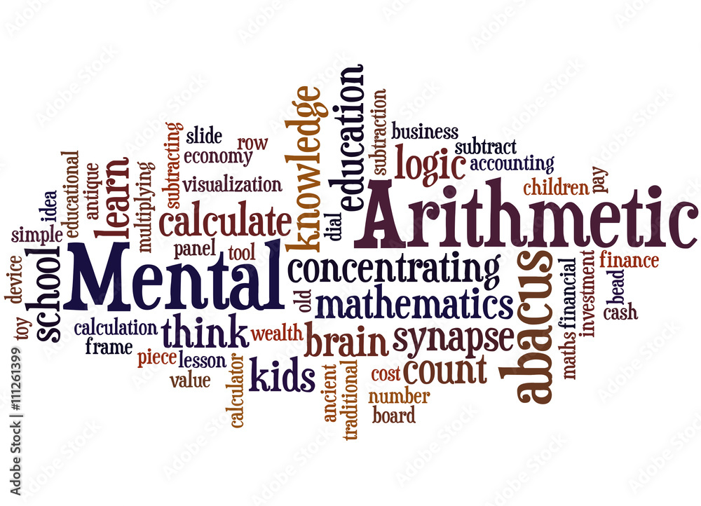 Mental Arithmetic, word cloud concept 7