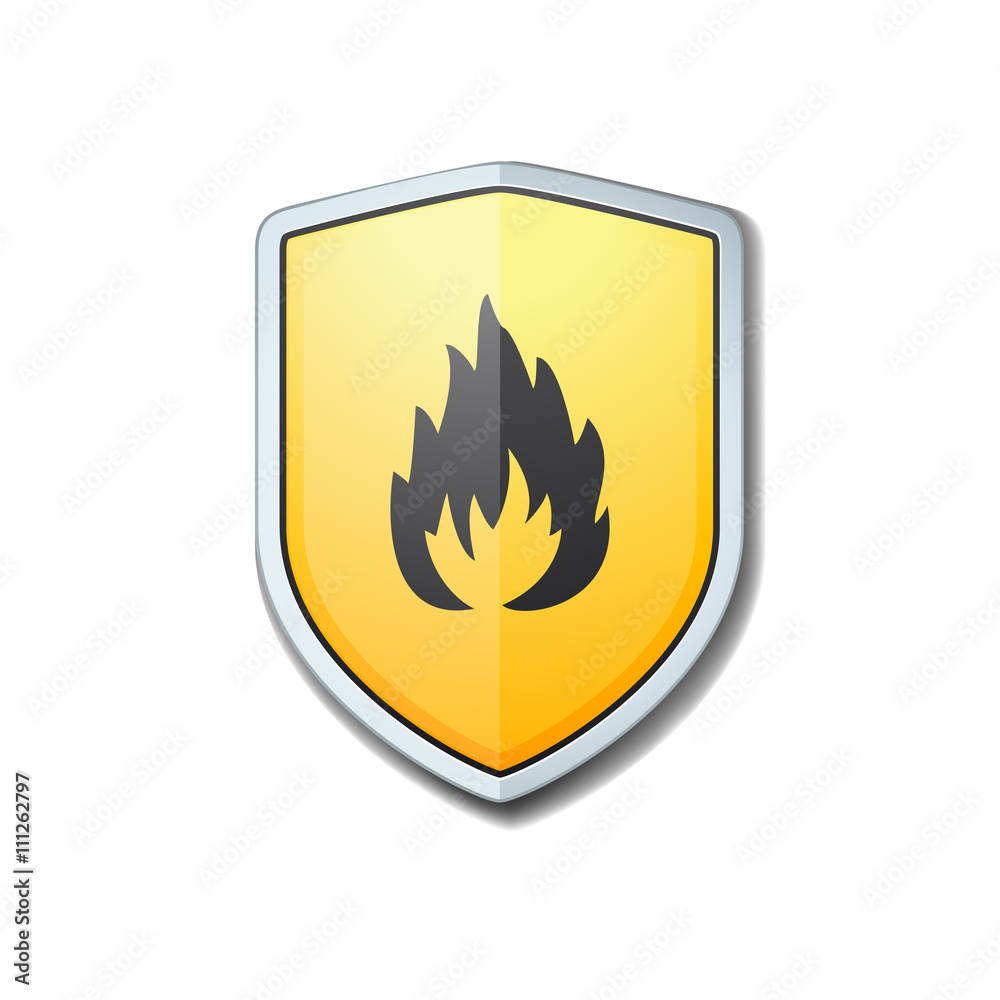Firewall shield sign Firewall shield sign