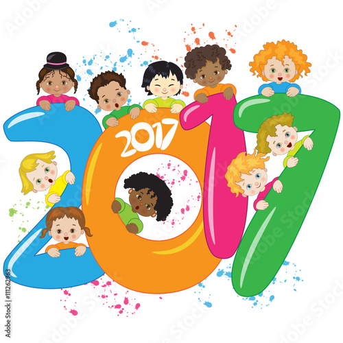 Happy New Year with Children