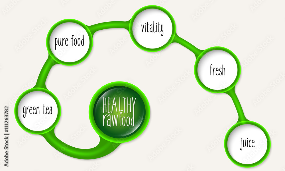Green circular frames and healthy food icon Green circular frames and healthy food icon