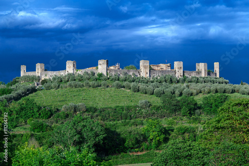 Monterigioni castle. Tuscany, Italy.