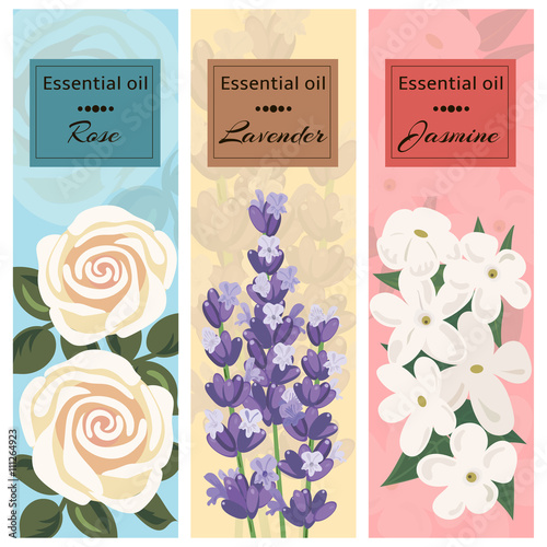 Essential oil set collection.