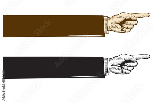 Hand with pointing finger