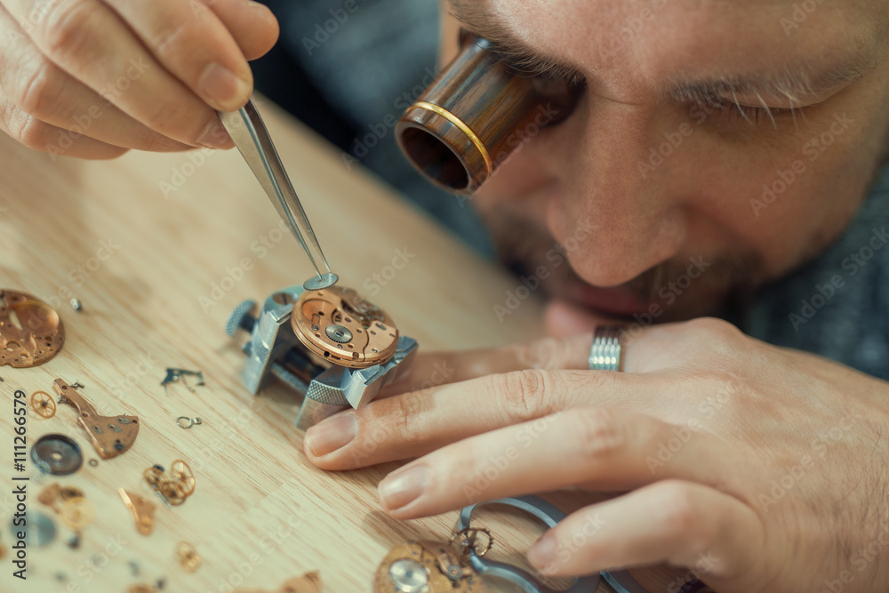 Watchmaker at work Watchmaker at work