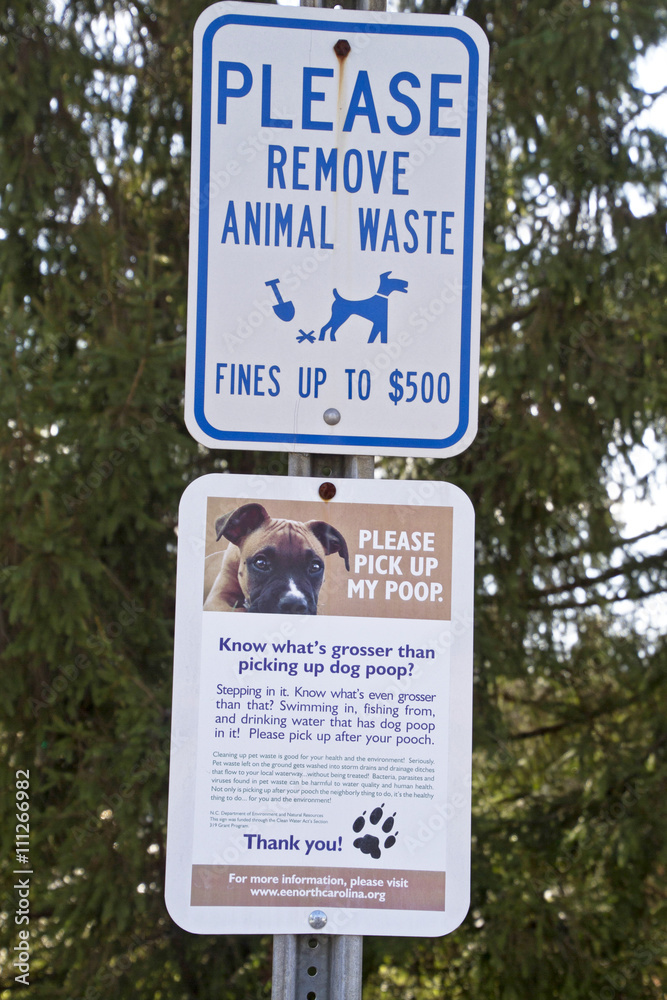 Animal Waste Sign