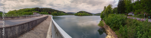 aggertalsperre dam germany high definition panorama
