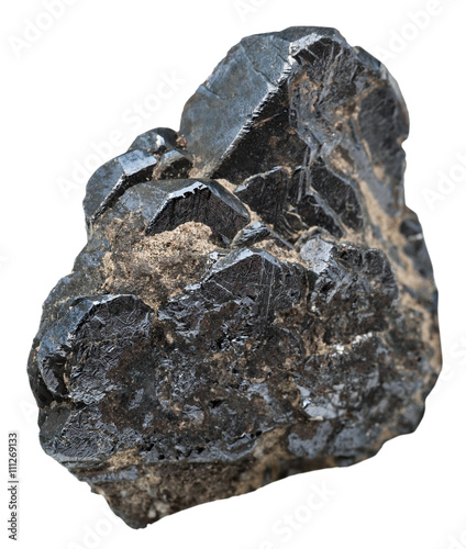 specimen of Ilmenite isolated on white photo
