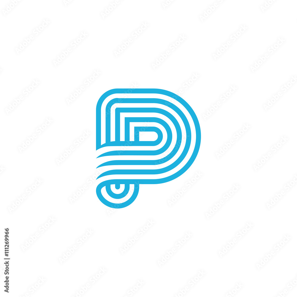 Creative Letter P Logo design vector template Linear Creative Letter P Logo design vector template Linear