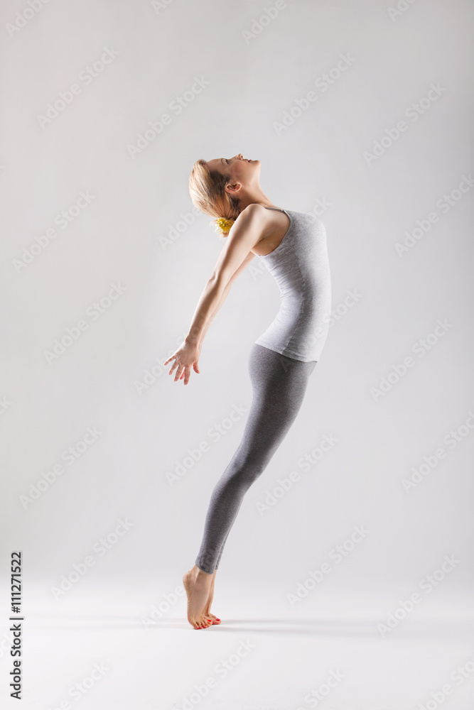 dance fitness woman portrait on white background dance fitness woman portrait on white background