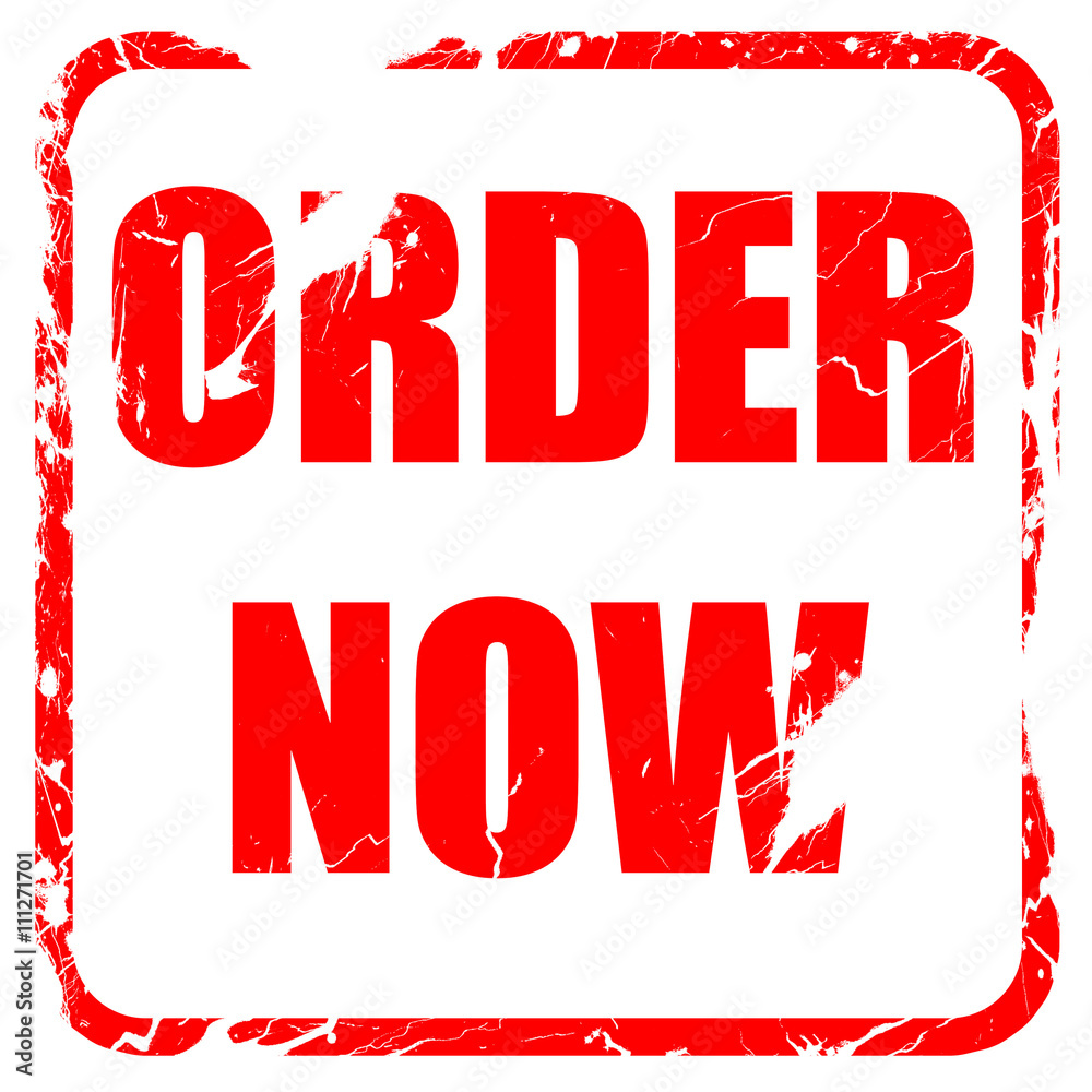 Order now sign, red rubber stamp with grunge edges Order now sign, red rubber stamp with grunge edges