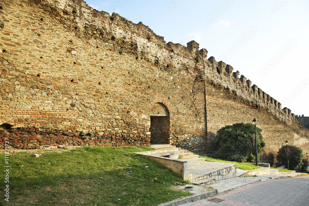 City walls in Thessaloniki. Greece