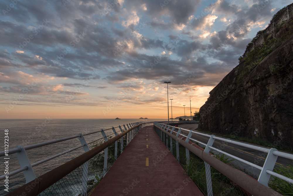 Fototapeta premium New Tim Maia Bicycle Path in Rio de Janeiro